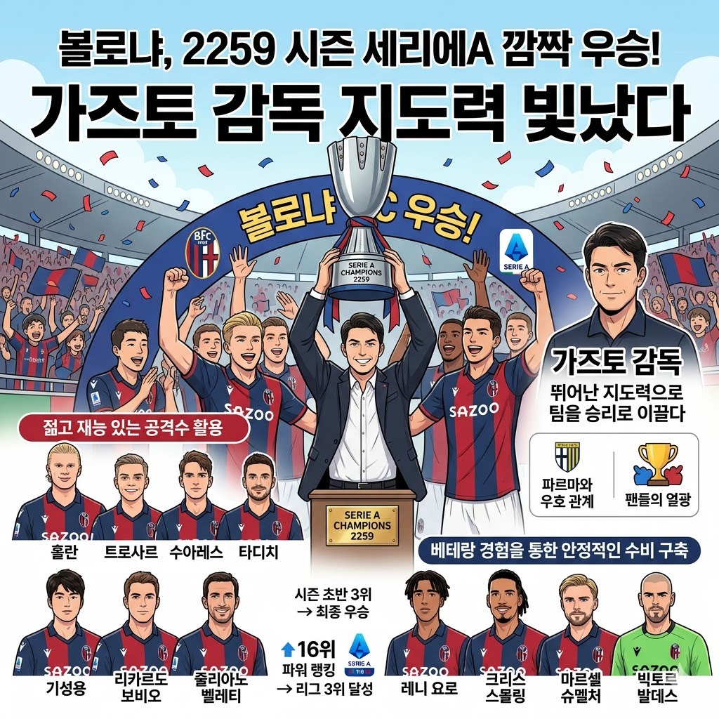 볼로냐, 2259년 세리에A ';대이변'; 우승!
